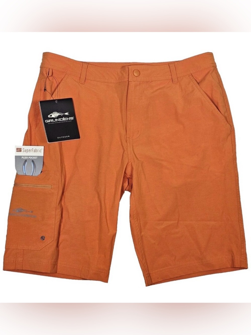 GRUNDENS men’s Gaff burnt orange shorts